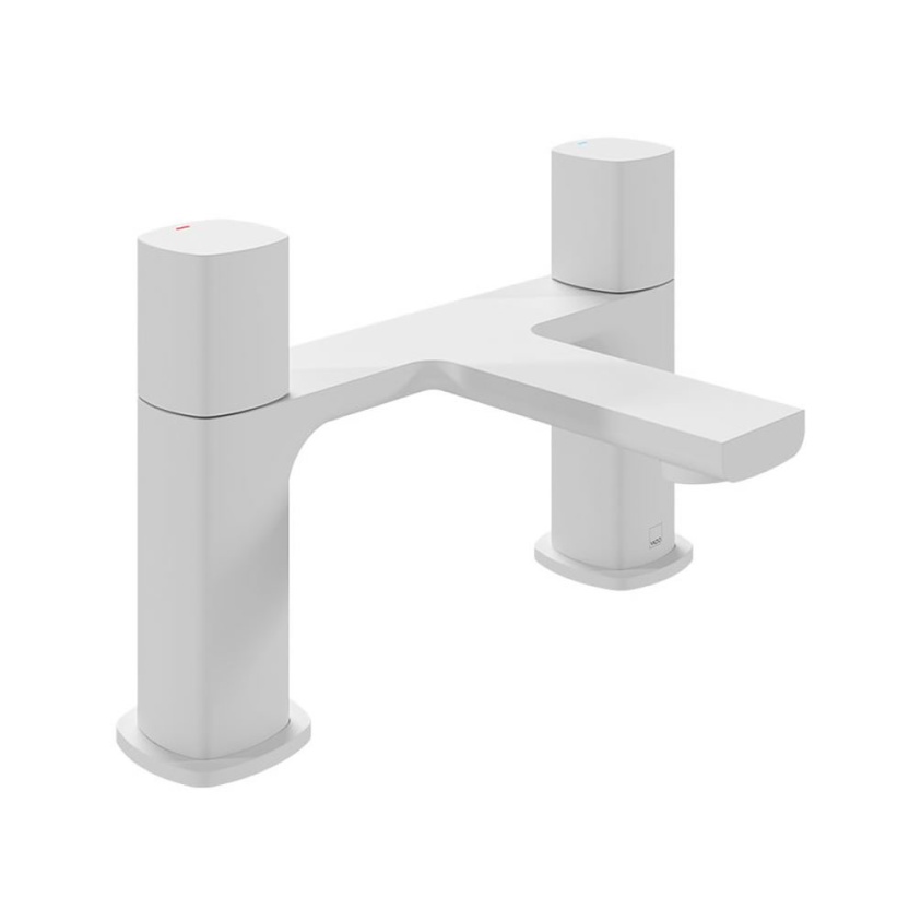 Vado Cameo Leverless Matt White Deck Mounted Bath Filler